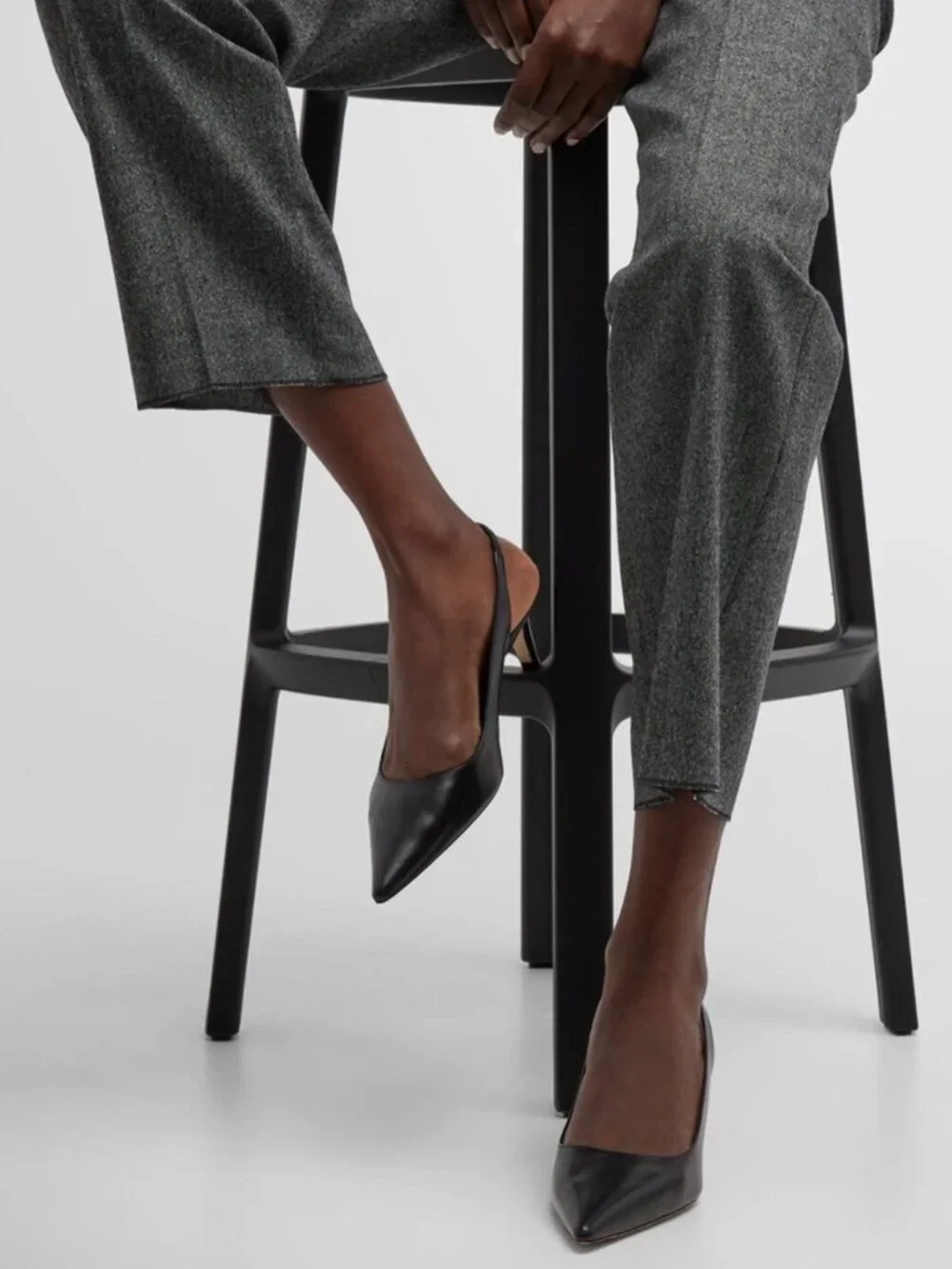 STUART WEITZMAN Stuart 50 Slingback pump Black/Patent Leather - Picture 2 of 9